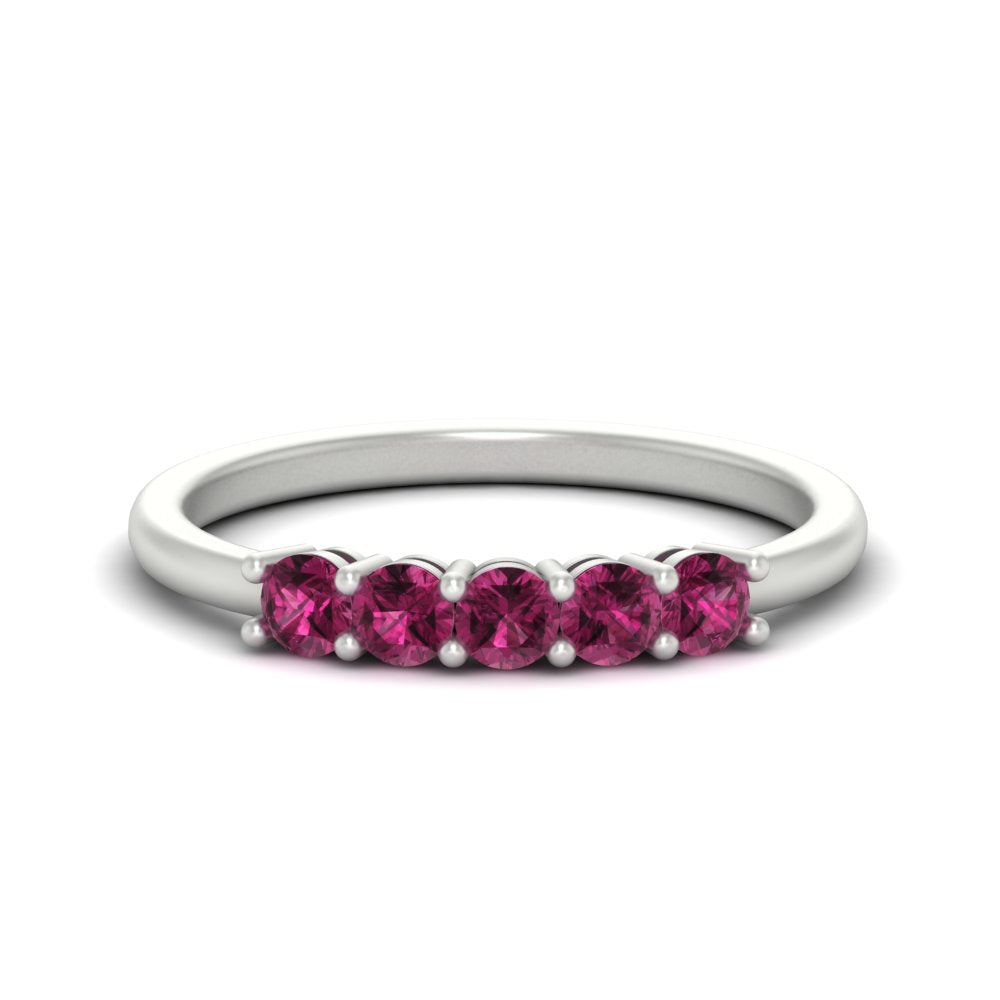 mini-5-stone-round-pink-sapphire-wedding-band-in-white-gold-FDENS141ROBGSADRPI-0.50CT-NL-WG