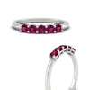 Load image into Gallery viewer, mini-5-stone-round-pink-sapphire-wedding-band-in-white-gold-FDENS141ROBGSADRPIANGLE3-0.50CT-NL-WG