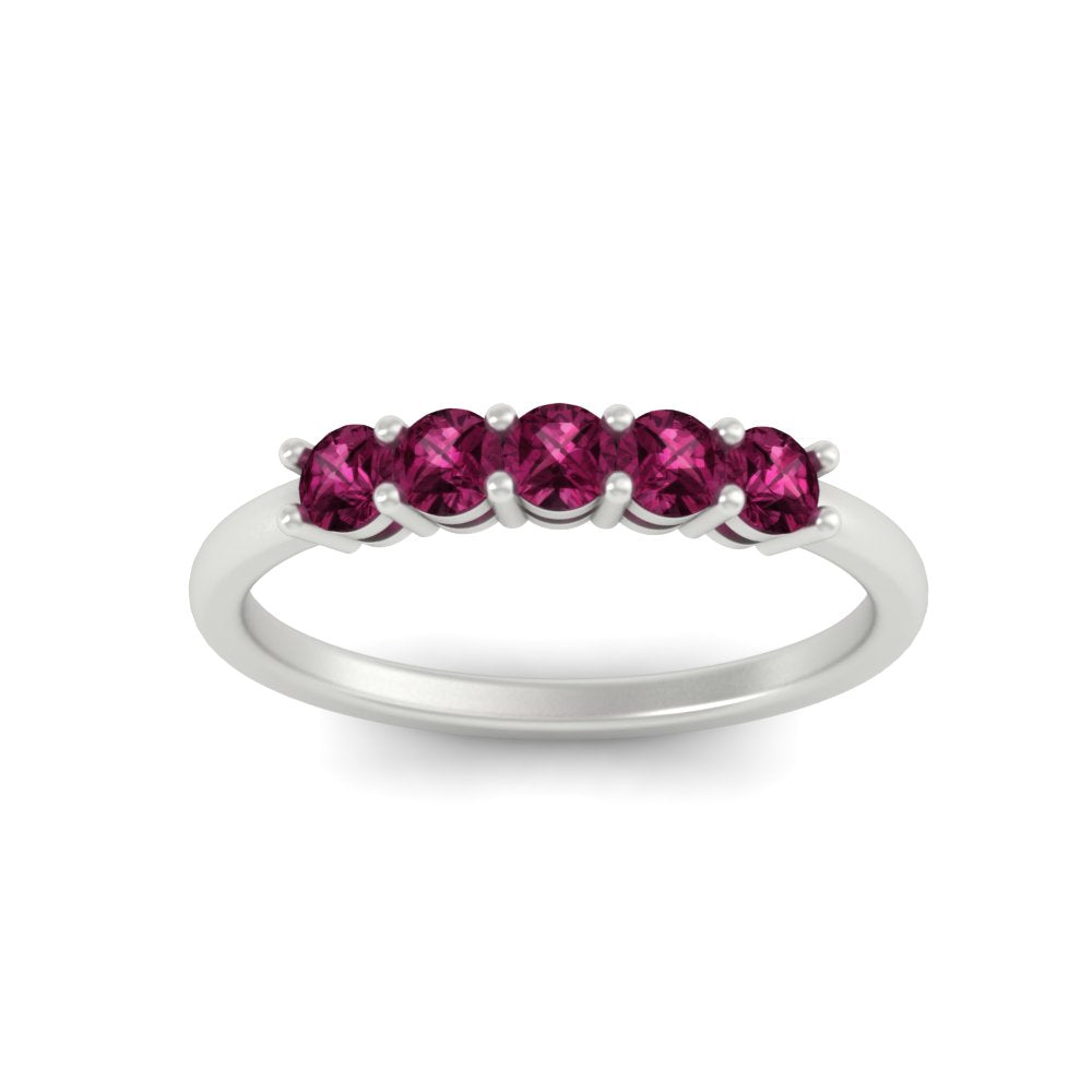 mini-5-stone-round-pink-sapphire-wedding-band-in-white-gold-FDENS141ROBGSADRPIANGLE5-0.50CT-NL-WG