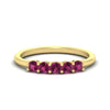 Load image into Gallery viewer, mini-5-stone-round-pink-sapphire-wedding-band-in-yellow-gold-FDENS141ROBGSADRPI-0.50CT-NL-YG