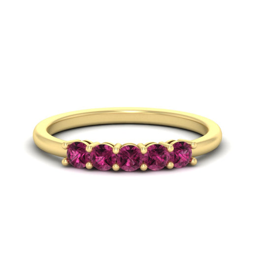 mini-5-stone-round-pink-sapphire-wedding-band-in-yellow-gold-FDENS141ROBGSADRPI-0.50CT-NL-YG
