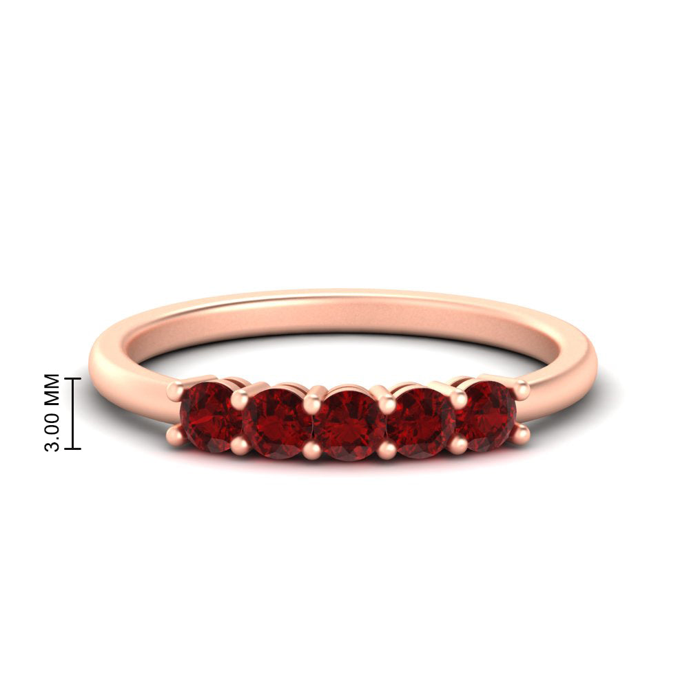mini-5-stone-round-ruby-wedding-band-in-rose-gold-FDENS141ROBGRUDR-0.50CT-NL-RG-HW