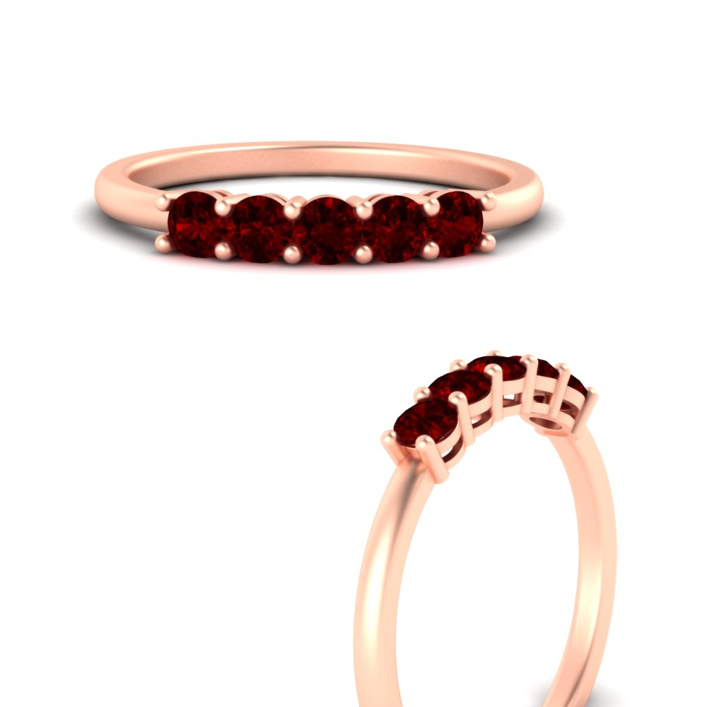 mini-5-stone-round-ruby-wedding-band-in-rose-gold-FDENS141ROBGRUDRANGLE3-0.50CT-NL-RG