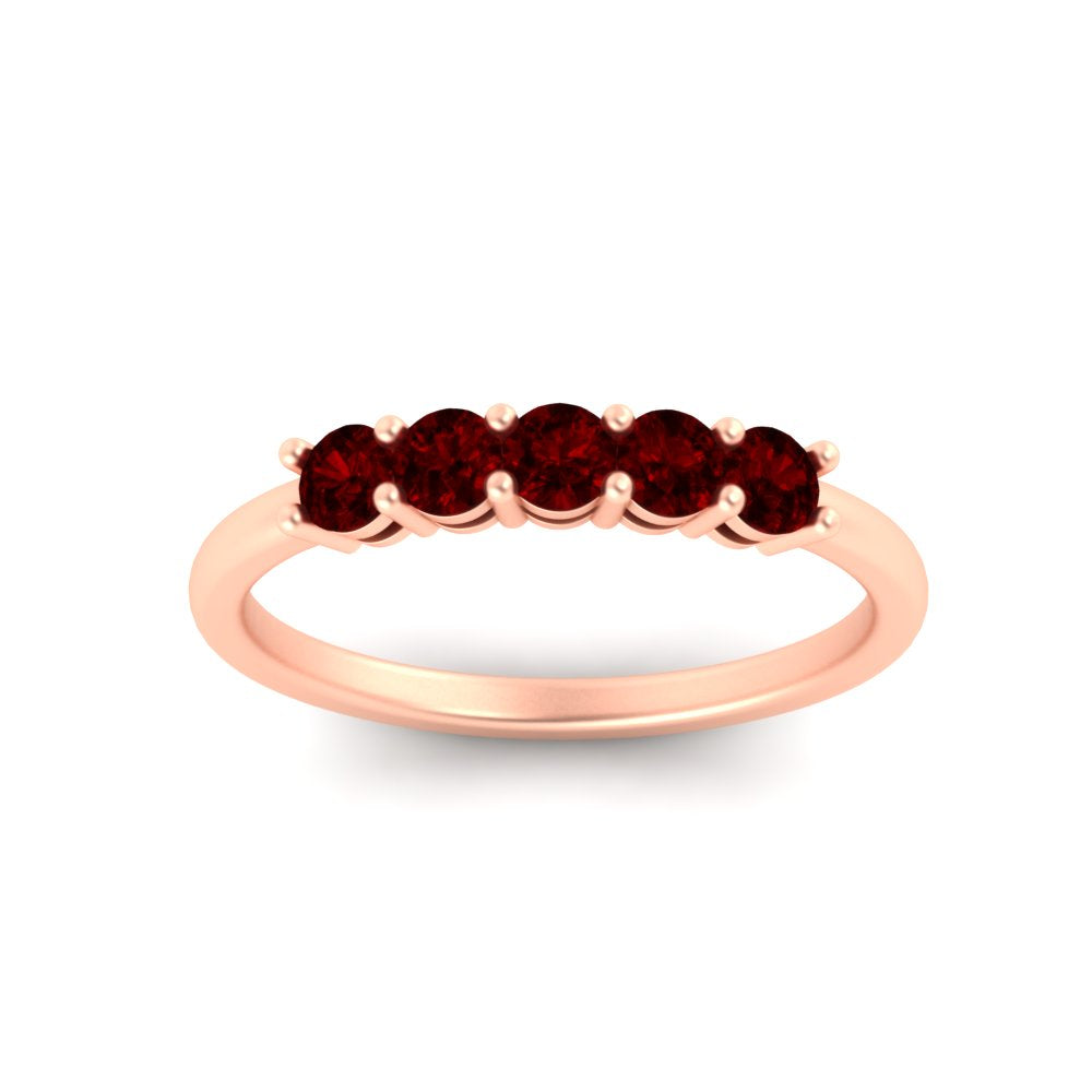 mini-5-stone-round-ruby-wedding-band-in-rose-gold-FDENS141ROBGRUDRANGLE5-0.50CT-NL-RG