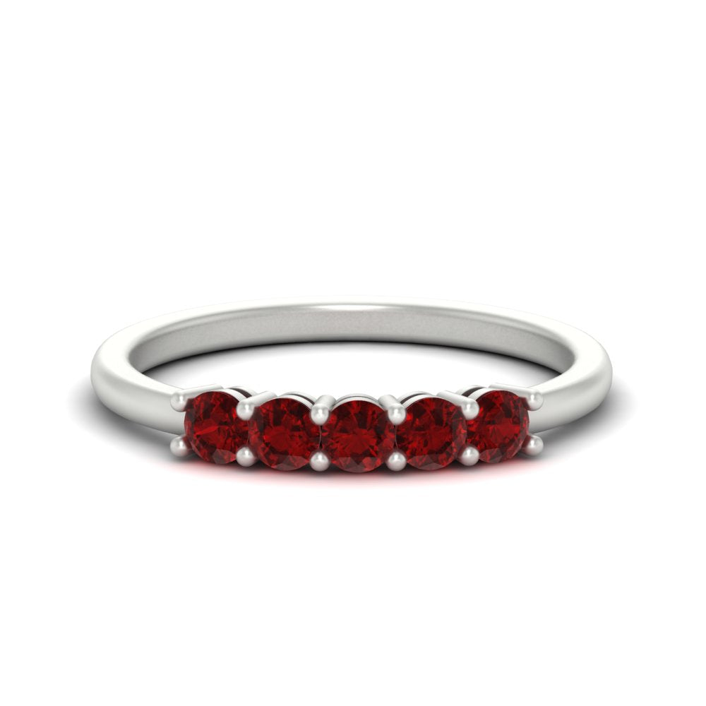 mini-5-stone-round-ruby-wedding-band-in-white-gold-FDENS141ROBGRUDR-0.50CT-NL-WG