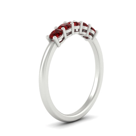 mini-5-stone-round-ruby-wedding-band-in-white-gold-FDENS141ROBGRUDRANGLE2-0.50CT-NL-WG