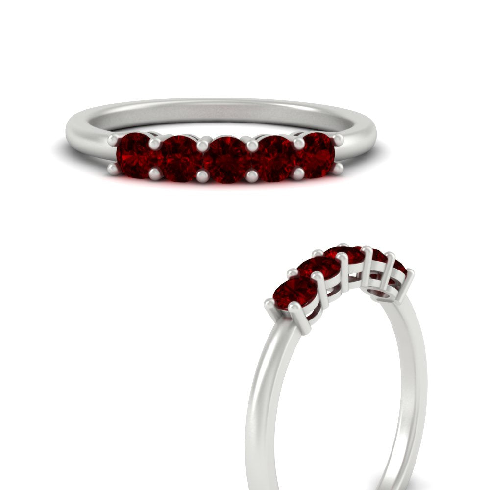 mini-5-stone-round-ruby-wedding-band-in-white-gold-FDENS141ROBGRUDRANGLE3-0.50CT-NL-WG