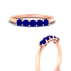Load image into Gallery viewer, mini-5-stone-round-sapphire-wedding-band-in-rose-gold-FDENS141ROBGSABLANGLE3-0.50CT-NL-RG