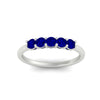 Load image into Gallery viewer, mini-5-stone-round-sapphire-wedding-band-in-white-gold-FDENS141ROBGSABLANGLE5-0.50CT-NL-WG