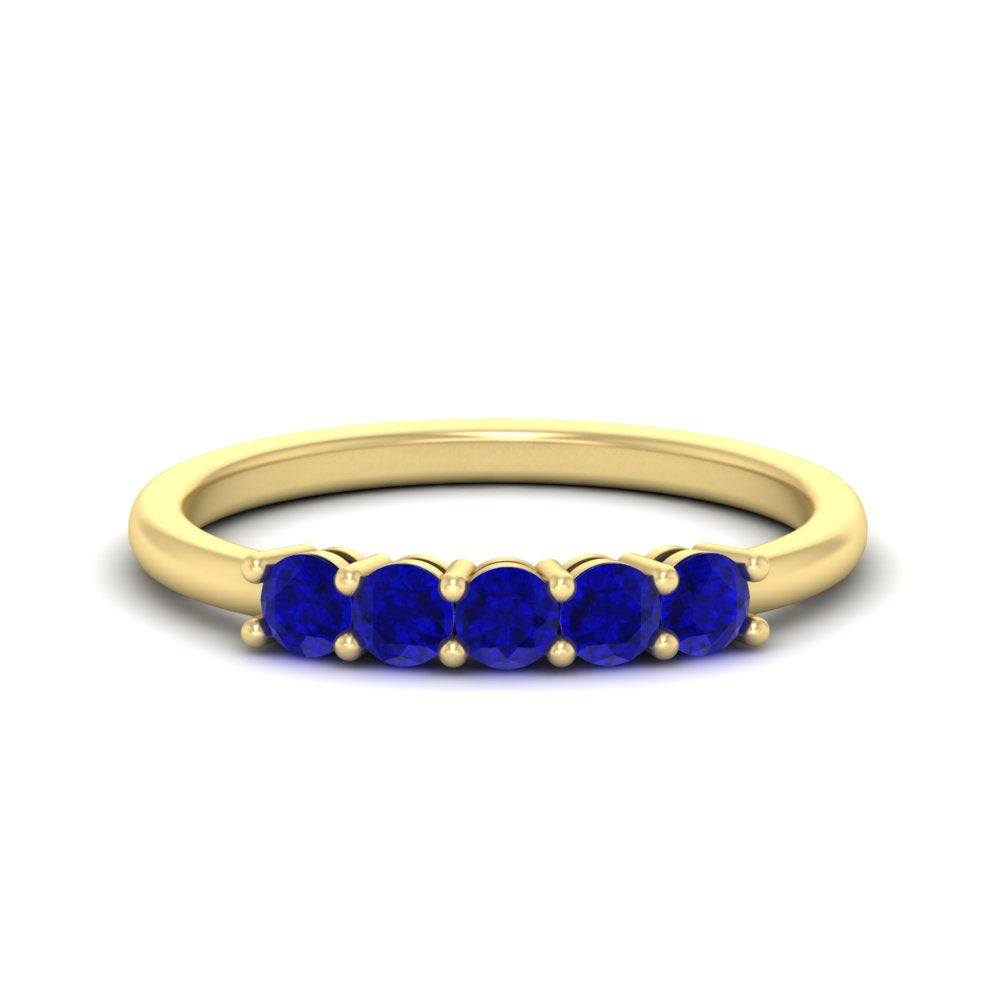 mini-5-stone-round-sapphire-wedding-band-in-yellow-gold-FDENS141ROBGSABL-0.50CT-NL-YG