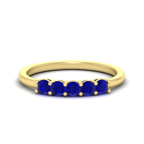 mini-5-stone-round-sapphire-wedding-band-in-yellow-gold-FDENS141ROBGSABL-0.50CT-NL-YG