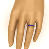 Load image into Gallery viewer, mini-5-stone-round-sapphire-wedding-band-in-yellow-gold-FDENS141ROBGSABLHAND-0.50CT-NL-YG