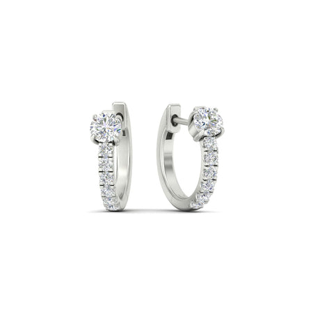 Hoops Pavé Diamond Huggie Earring