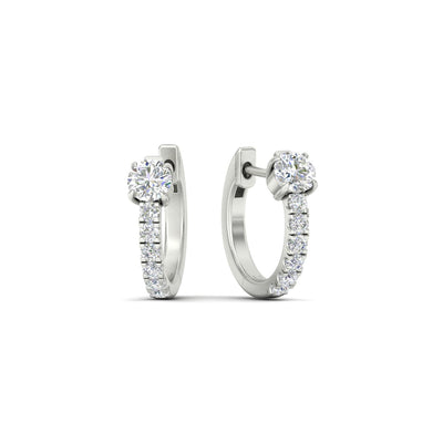 Hoops Pavé Diamond Huggie Earring