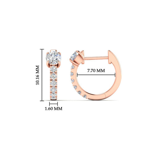 Hoops Pavé Diamond Huggie Earring