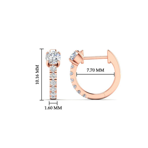 Hoops Pavé Diamond Huggie Earring