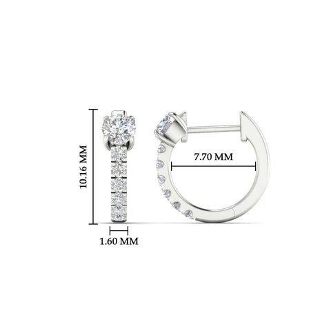 Hoops Pavé Diamond Huggie Earring