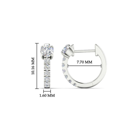 Hoops Pavé Diamond Huggie Earring