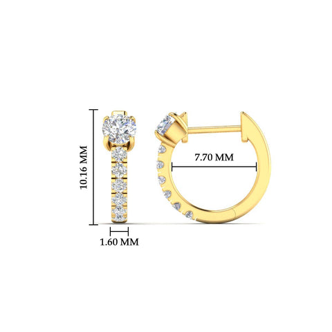 Hoops Pavé Diamond Huggie Earring