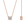 Load image into Gallery viewer, Princess Diamond Bezel Set Solitaire Pendant