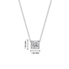 Load image into Gallery viewer, Princess Diamond Bezel Set Solitaire Pendant