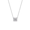 Load image into Gallery viewer, Princess Diamond Bezel Set Solitaire Pendant