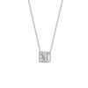 Load image into Gallery viewer, Princess Diamond Bezel Set Solitaire Pendant