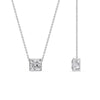 Load image into Gallery viewer, Princess Diamond Bezel Set Solitaire Pendant