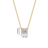 Load image into Gallery viewer, Princess Diamond Bezel Set Solitaire Pendant
