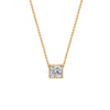 Load image into Gallery viewer, Princess Diamond Bezel Set Solitaire Pendant