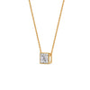 Load image into Gallery viewer, Princess Diamond Bezel Set Solitaire Pendant