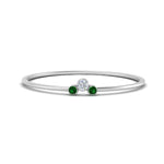Load image into Gallery viewer, minimalist-3-diamond-bezel-ring-setting-with-emerald-in-white-gold-FD9426RORGEMGR-NL-WG.jpg
