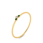 Load image into Gallery viewer, minimalist-3-diamond-bezel-ring-setting-with-emerald-in-yellow-gold-FD9426RORGEMGR-NL-YG.jpg
