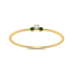 Load image into Gallery viewer, minimalist-3-diamond-bezel-ring-setting-with-emerald-in-yellow-gold-FD9426RORGEMGR-NL-YG.jpg
