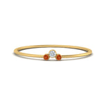 Load image into Gallery viewer, minimalist-3-diamond-bezel-ring-setting-with-orange-sapphire-in-yellow-gold-FD9426RORGSAOR-NL-YG.jpg
