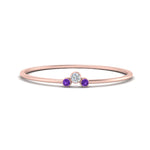Load image into Gallery viewer, minimalist-3-diamond-bezel-ring-setting-with-purple-topaz-in-rose-gold-FD9426RORGVITO-NL-RG.jpg
