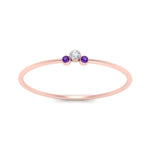 Load image into Gallery viewer, minimalist-3-diamond-bezel-ring-setting-with-purple-topaz-in-rose-gold-FD9426RORGVITO-NL-RG.jpg

