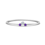 Load image into Gallery viewer, minimalist-3-diamond-bezel-ring-setting-with-purple-topaz-in-white-gold-FD9426RORGVITO-NL-WG.jpg
