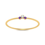 Load image into Gallery viewer, minimalist-3-diamond-bezel-ring-setting-with-purple-topaz-in-yellow-gold-FD9426RORGVITO-NL-YG.jpg
