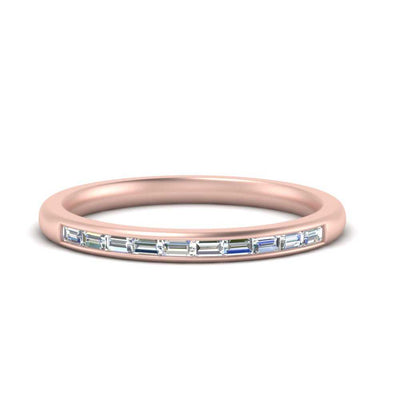 Thin Baguette Stackable Channel Set Band