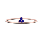 Minimalist Bezel 3 Stone Stacking Ring