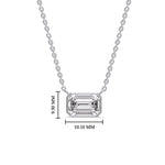 Load image into Gallery viewer, Emerald Diamond Bezel Set Solitaire Pendant
