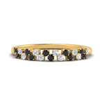 Load image into Gallery viewer, minimalist-black-diamond-stacking-band-in-yellow-gold-FD9962BGBLACKANGLE3-NL-YG.jpg
