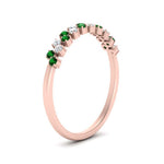Load image into Gallery viewer, minimalist-emerald-stacking-band-in-rose-gold-FD9962BGEMGRANGLE3-NL-RG.jpg
