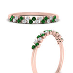 Load image into Gallery viewer, minimalist-emerald-stacking-band-in-rose-gold-FD9962BGEMGRANGLE3-NL-RG.jpg
