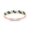 Load image into Gallery viewer, minimalist-emerald-stacking-band-in-rose-gold-FD9962BGEMGRANGLE3-NL-RG.jpg