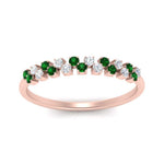 Load image into Gallery viewer, minimalist-emerald-stacking-band-in-rose-gold-FD9962BGEMGRANGLE3-NL-RG.jpg
