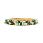 Load image into Gallery viewer, minimalist-emerald-stacking-band-in-yellow-gold-FD9962BGEMGRANGLE3-NL-YG.jpg
