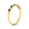Load image into Gallery viewer, minimalist-emerald-stacking-band-in-yellow-gold-FD9962BGEMGRANGLE3-NL-YG.jpg