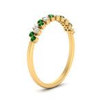 Load image into Gallery viewer, minimalist-emerald-stacking-band-in-yellow-gold-FD9962BGEMGRANGLE3-NL-YG.jpg
